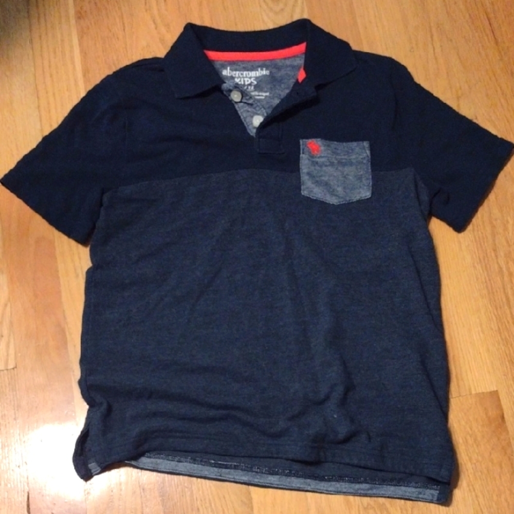 Abercrombie Kids Navy Polo with Red Trim
